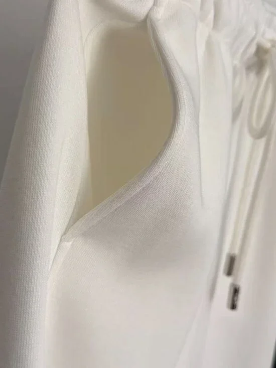 Alo Yoga Pure White Striped Casual Set, Size M. - Picture 7 of 8